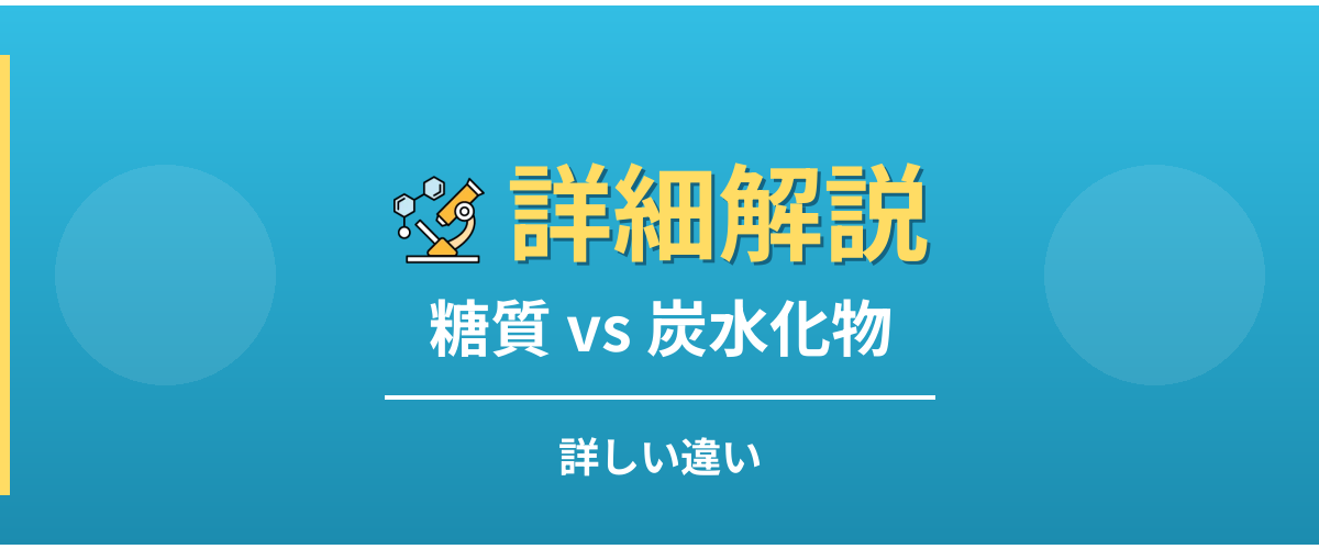 糖質と炭水化物の詳しい違い